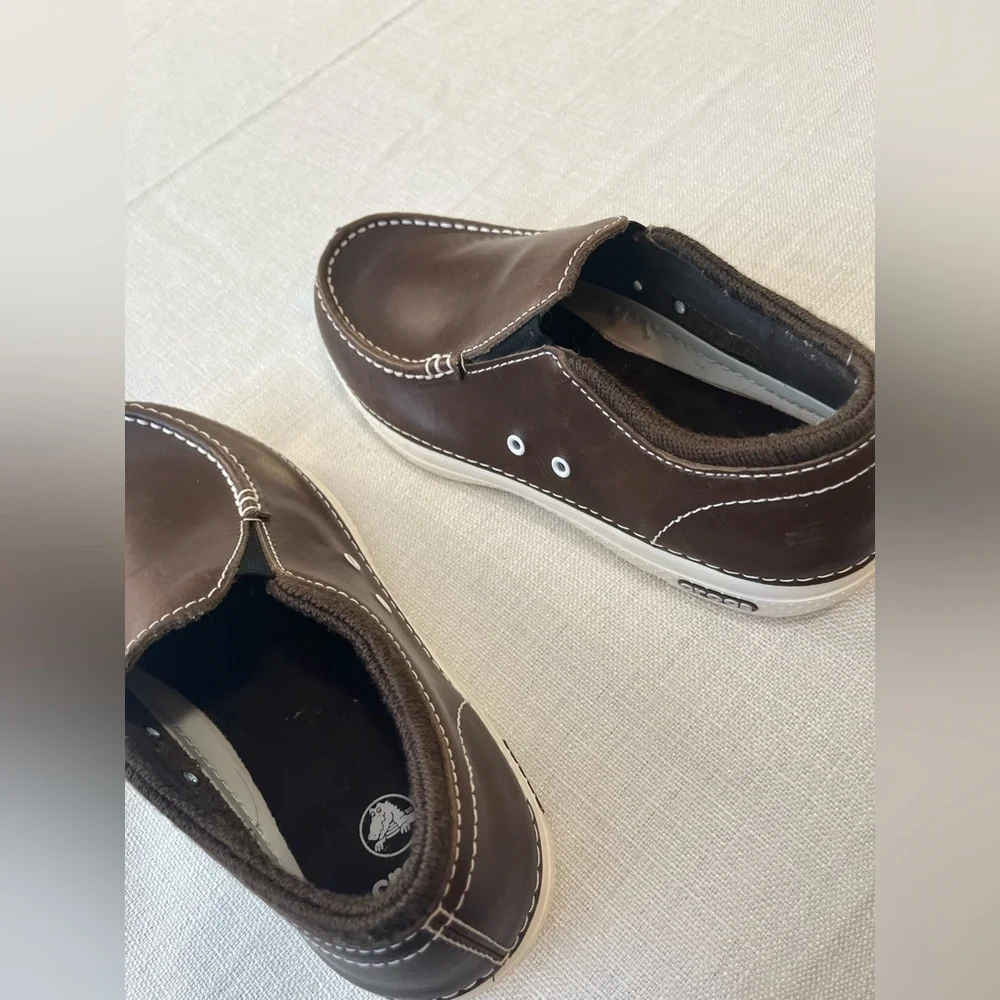 Crocs Men’s Brown Thompson Loafers Slip On Shoes Coffee Color 8M